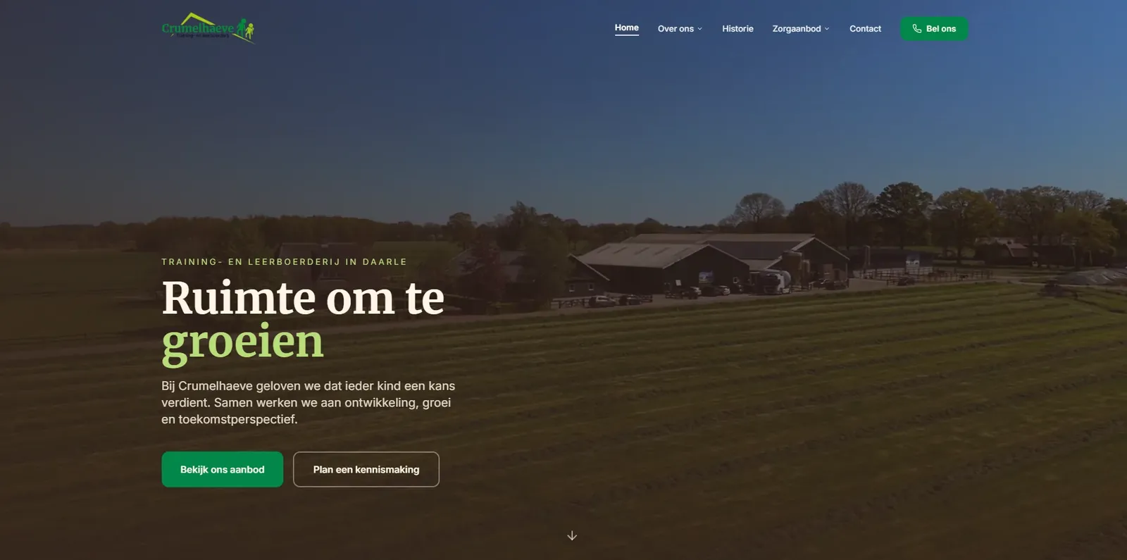 Een warme website voor Crumelhaeve: restyling met meer aanmeldingen als resultaat